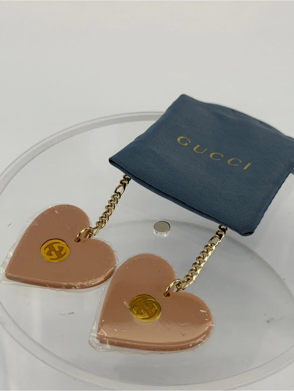 Gucci Pink Heart Charm Sunglasses Charms - Gold Accents